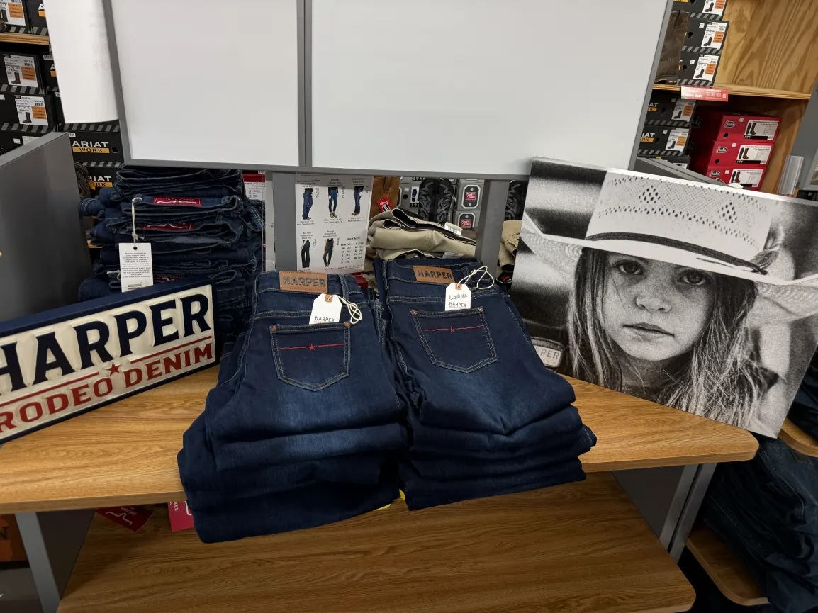 Harper Rodeo Denim display