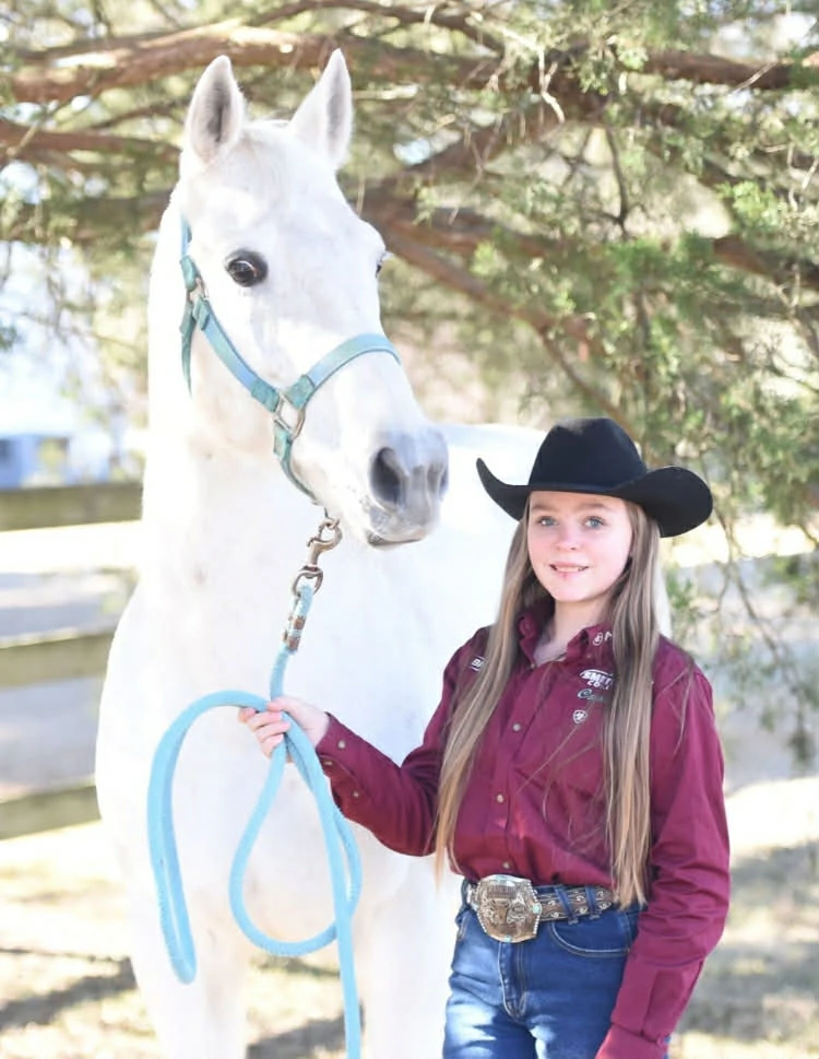 Cassidy Aycock with her horse